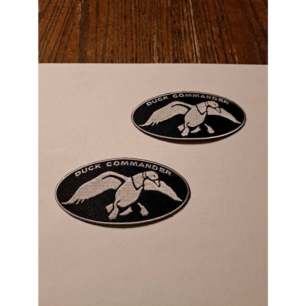 2 New Duck Commander Iron On Patches Oval 4x2 Hunting Patch